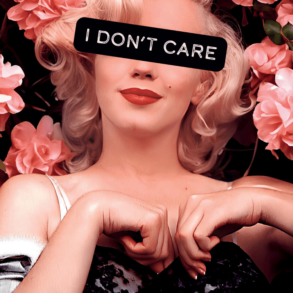 Marilyn I Don't Care | Poster Edition - LEDMansion | Led Wall Art