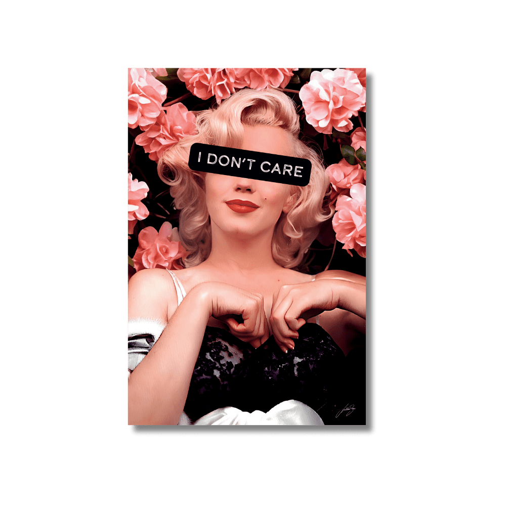 Marilyn I Don't Care | Poster Edition - LEDMansion | Led Wall Art