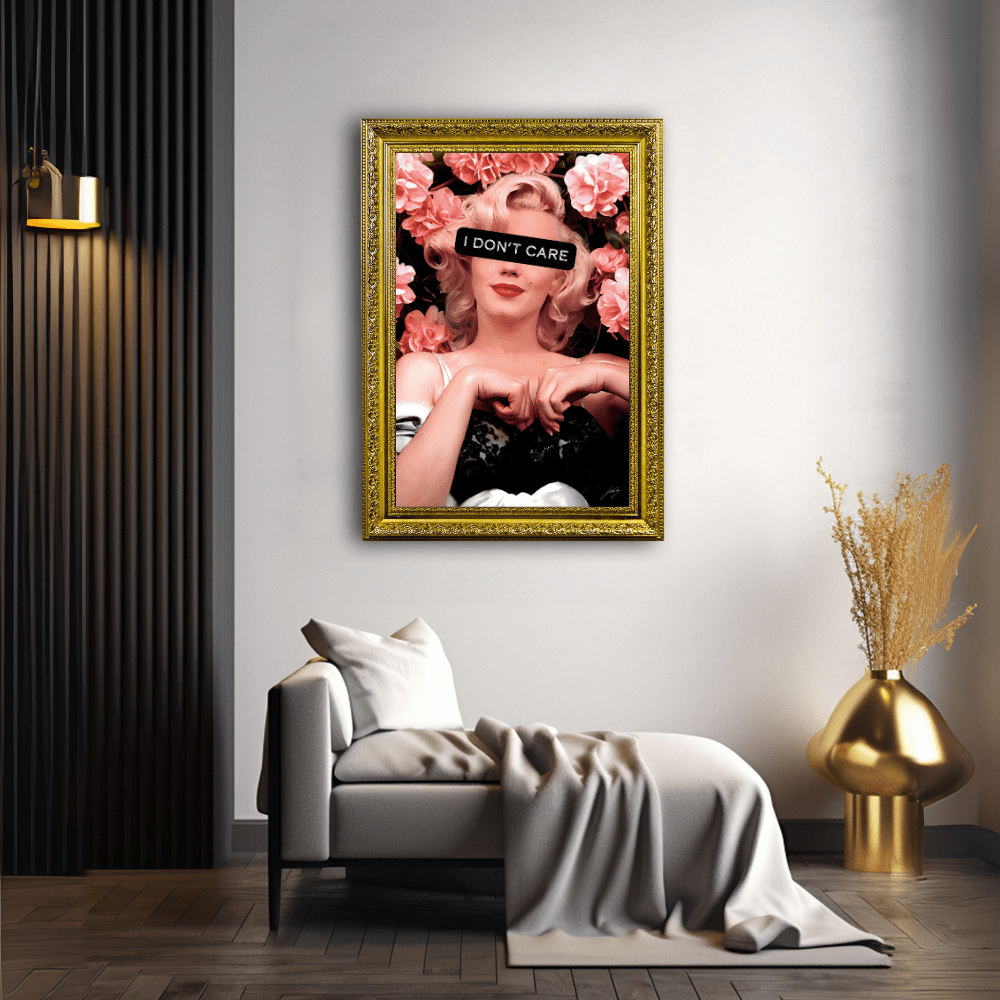 Marilyn I Don't Care | Poster Edition - LEDMansion | Led Wall Art