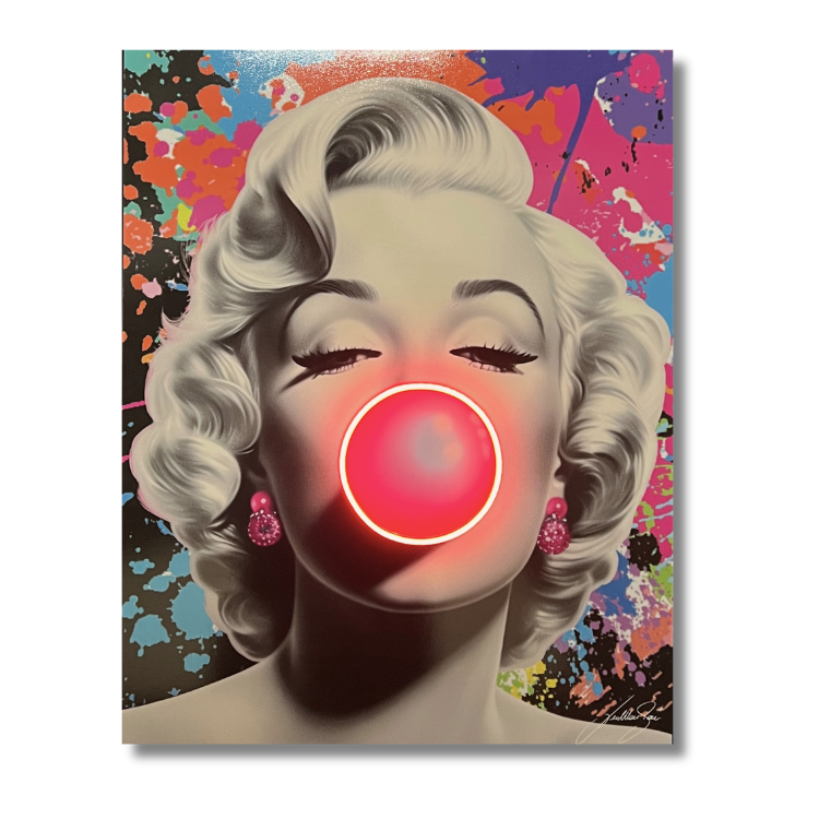 Marilyn Bubble Pop | Led Wall Art