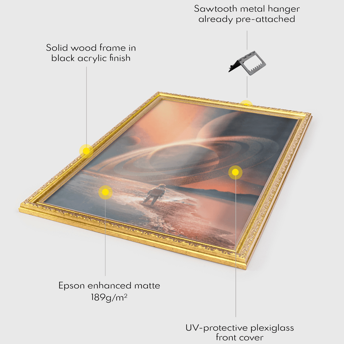 Frames For Paintings | Wooden Back frame | LEDMansion