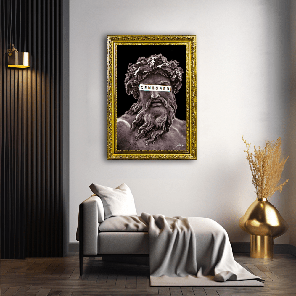 Zeus Censored | Poster Edition - LEDMansion | Led Wall Art