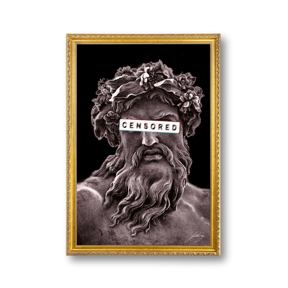 Zeus Censored | Poster Edition - LEDMansion | Led Wall Art