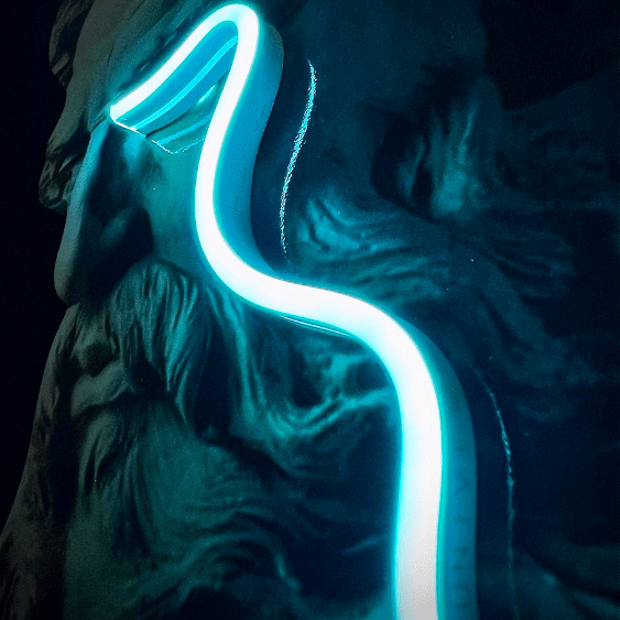 Zeus Crying V.1 | Led Wall Art - LEDMansion | Led Wall Art