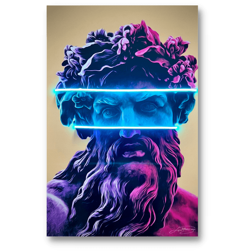 Zeus Pop Blue Band | Led Wall Art - LEDMansion | Led Wall Art