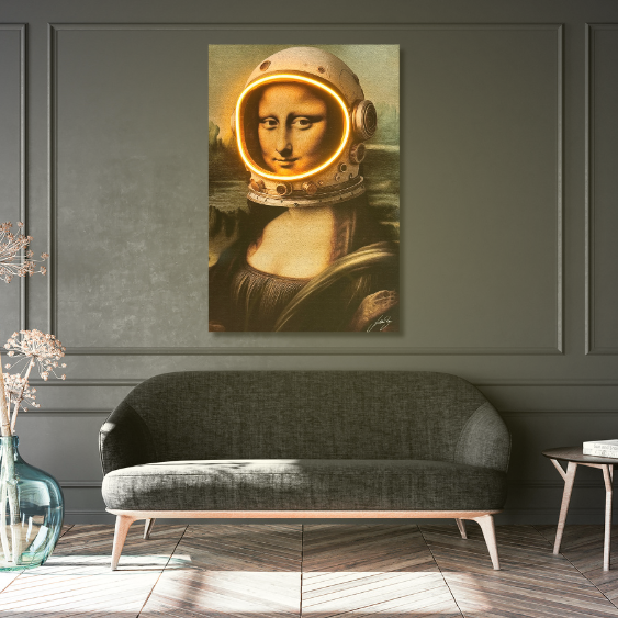 Gioconda Astronaut | Led Wall Art
